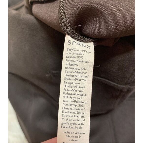 Spanx Brown Faux Suede Pull On High Waisted Leggings Skinny Pants XL - Picture 4 of 7